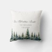 Alternative Wedding Guest Book Pine Trees Kissen (Rückseite)