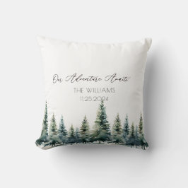 Alternative Wedding Guest Book Pine Trees Kissen
