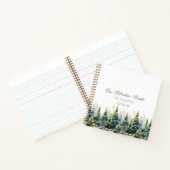 Alternative Wedding Guest Green Book Pine Trees Notizblock (Innenseite)