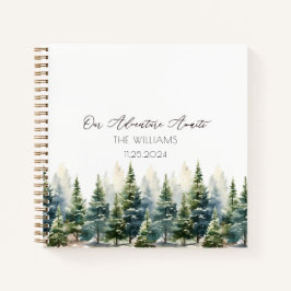Alternative Wedding Guest Green Book Pine Trees Notizblock