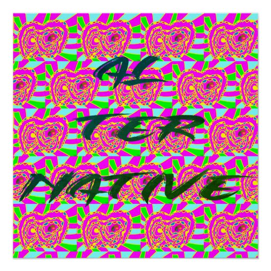 ALTERNATIVE WORTE MIT KUNST POSTER (Vorderseite)