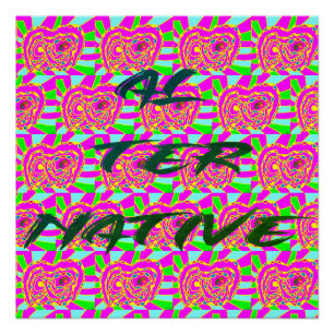 ALTERNATIVE WÖRTER MIT KUNST POSTER