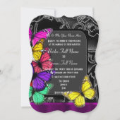 alternativer gotischer Schmetterling Einladung (Vorderseite)