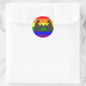 Alternativer griechischer Gay Pride Runder Aufkleber (Tasche)