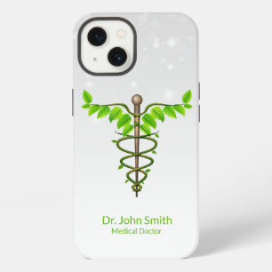 Alternativer Medizinischer Caduceus Grüne Blätter iPhone 13 Hülle