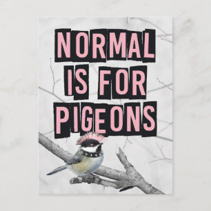 Alternativer Punk-Vogel Anti-Konformität Postkarte