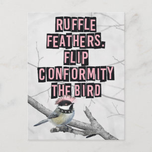 Alternativer Punk-Vogel Anti-Konformität Postkarte