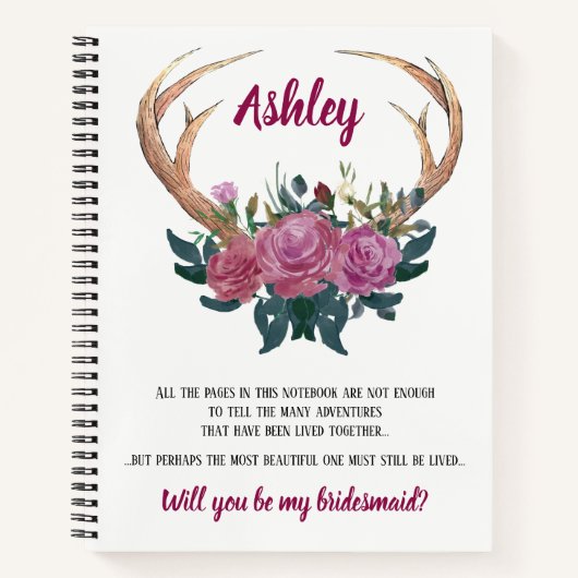 Alternativer Vorschlag für Bridesmaid | Ankerheft Notizblock (Vorderseite)