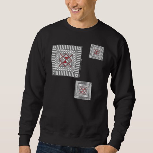 Alternatives geometrisches männliches dunkles Shir Sweatshirt (Vorderseite)