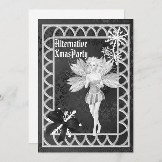 Alternatives gotisches feenhaftes Weihnachten Einladung (Vorne/Hinten)