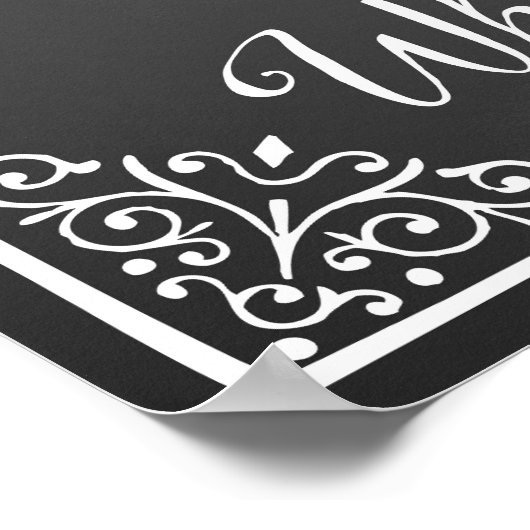 Alternatives Hochzeitssitzschild Chalkboard Poster (Ecke)