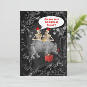 Alternatives lustiges gotisches Weihnachten Einladung (Stehend Vorderseite)