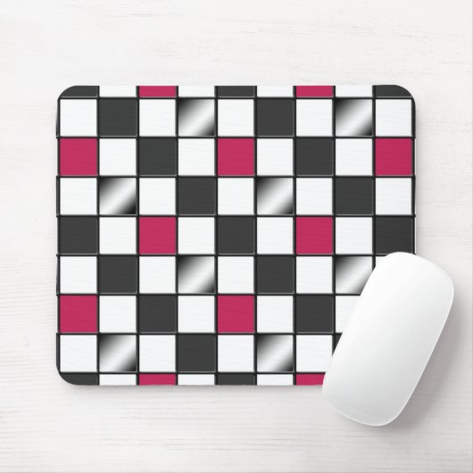 Alternatives rosa kariertes mousepad (Mit Mouse)