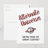 Alternatives Universe Café Postcard Postkarte (Vorne/Hinten)