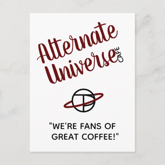 Alternatives Universe Café Postcard Postkarte (Vorderseite)