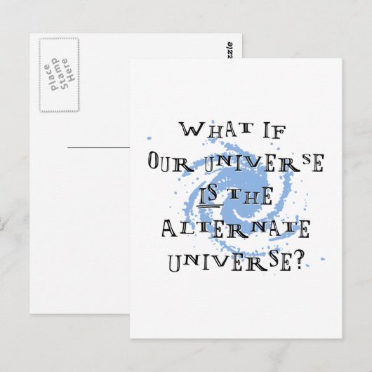 Alternatives Universum Postkarte (Vorne/Hinten)