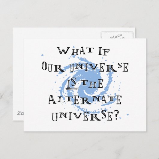 Alternatives Universum Postkarte (Vorne/Hinten)