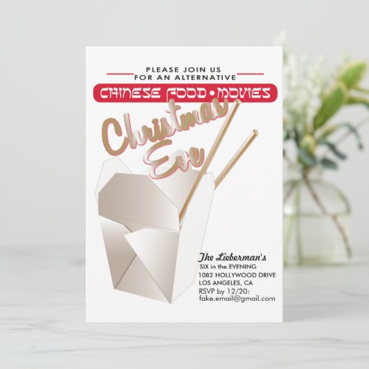 Alternatives Weihnachtsabend Einladung (Stehend Vorderseite)