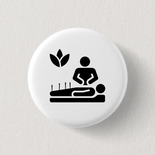 Alternativmedizin-Piktogramm-Knopf Button (Vorderseite)
