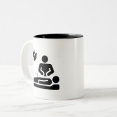 Alternativmedizin-Piktogramm-Tasse Zweifarbige Tasse (Vorderseite Links)