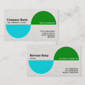 Alternativzeichen II - Blau und Grün Visitenkarte (Vorne/Hinten)