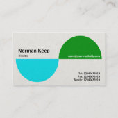 Alternativzeichen II - Blau und Grün Visitenkarte (Rückseite)