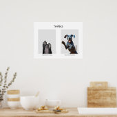 Alternder personalisierter Deutsche Dogge  Poster (Küche)