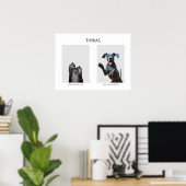 Alternder personalisierter Deutsche Dogge  Poster (Heimbüro)