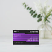 Alternierend - Lila gebürstete Textur Visitenkarte (Stehend Vorderseite)