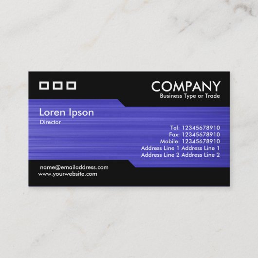 Alternierend - Pinselblaue Textur Visitenkarte (Vorderseite)