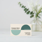 Alternierende Crecents - Grüntöne (Creme) Visitenkarte (Stehend Vorderseite)