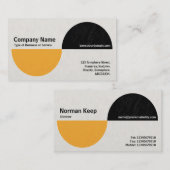 Alternierende Crecents II - Amber und Schwarz Visitenkarte (Vorne/Hinten)