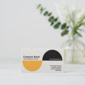 Alternierende Crecents II - Amber und Schwarz Visitenkarte (Stehend Vorderseite)