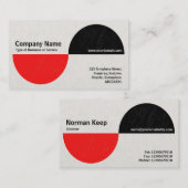 Alternierende Crecents II - Rot und Schwarz Visitenkarte (Vorne/Hinten)