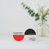 Alternierende Crecents II - Rot und Schwarz Visitenkarte (Stehend Vorderseite)