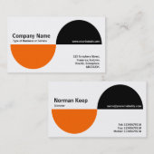 Alternierende Crecents - orange und schwarz Visitenkarte (Vorne/Hinten)