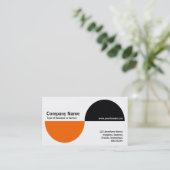 Alternierende Crecents - orange und schwarz Visitenkarte (Stehend Vorderseite)