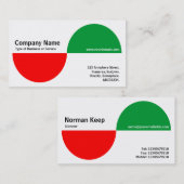 Alternierende Crecents - Rot und Grün Visitenkarte (Vorne/Hinten)