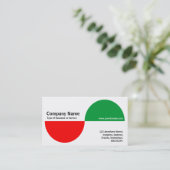 Alternierende Crecents - Rot und Grün Visitenkarte (Stehend Vorderseite)
