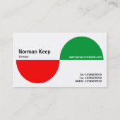 Alternierende Crecents - Rot und Grün Visitenkarte (Rückseite)