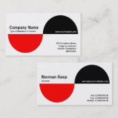 Alternierende Crecents - Rot und Schwarz Visitenkarte (Vorne/Hinten)