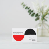 Alternierende Crecents - Rot und Schwarz Visitenkarte (Stehend Vorderseite)