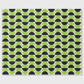 Alternierende Crescents 01 - Mars Green und Black Geschenkpapier (Flach)