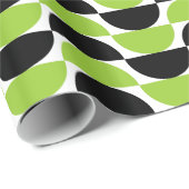 Alternierende Crescents 01 - Mars Green und Black Geschenkpapier (Rolleneckpunkt)