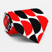 Alternierende Crescents 01 - Rot und Schwarz Krawatte (Gerollt)