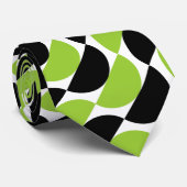 Alternierende Crescents 01a - Mars Green Krawatte (Gerollt)