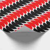 Alternierende Crescents 02 - Rot und Schwarz Geschenkpapier (Ecke)