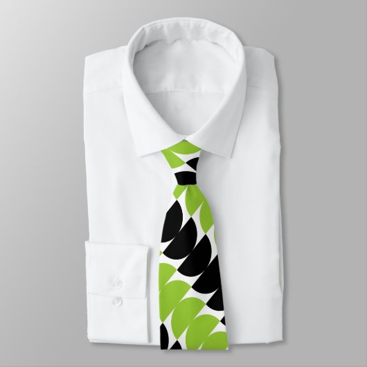 Alternierende Crescents 02a - Mars Green Krawatte (Gebunden)