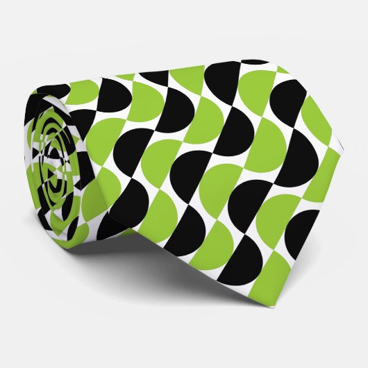 Alternierende Crescents 03a - Mars Green Krawatte (Gerollt)