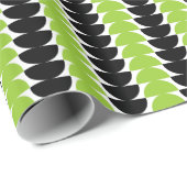 Alternierende Crescents 04 - Mars Green und Black Geschenkpapier (Rolleneckpunkt)